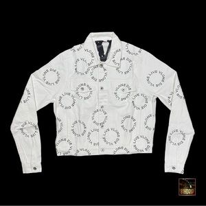 Unreleased Vlone Rhinestone Denim Jacket (M)